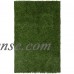 Ottomanson Garden Grass Collection Indoor/Outdoor Artificial Solid Grass Design Runner Rug, 20" x 59", Green Turf   555917922